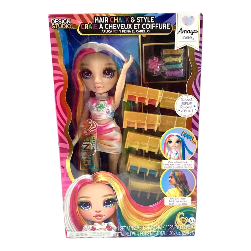 Rainbow High‎ Hair Chalk & Style Kids One Size Multicolor New Amaya Raine Doll